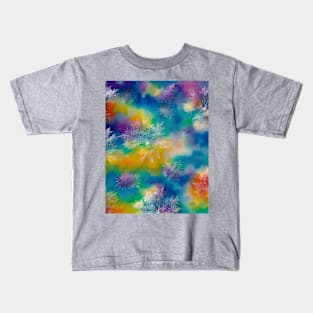 Colorful psychedelic landscape of trees viewed from top Kids T-Shirt